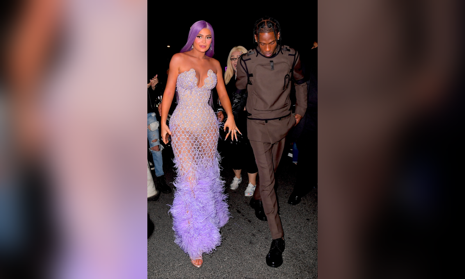 Kylie and Travis leaving 2019 met gala